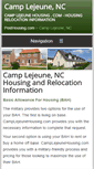 Mobile Screenshot of camplejeunehousing.com