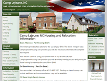 Tablet Screenshot of camplejeunehousing.com